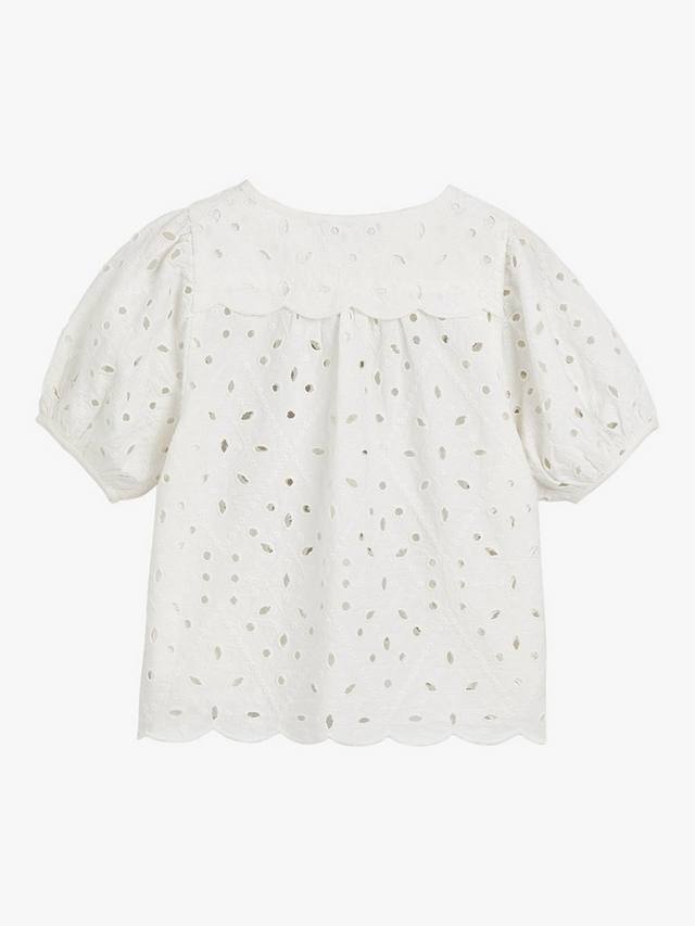 

Детская футболка с вышивкой Whistles, Ivory