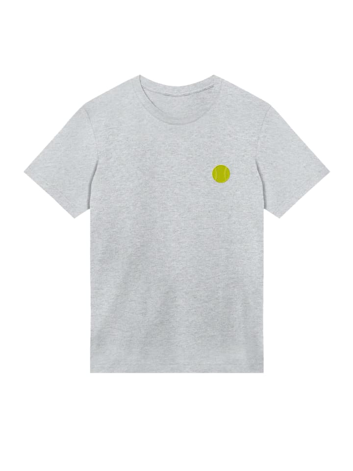 

Вышитая теннисная футболка цвета меланжевый серый F4NT4STIC