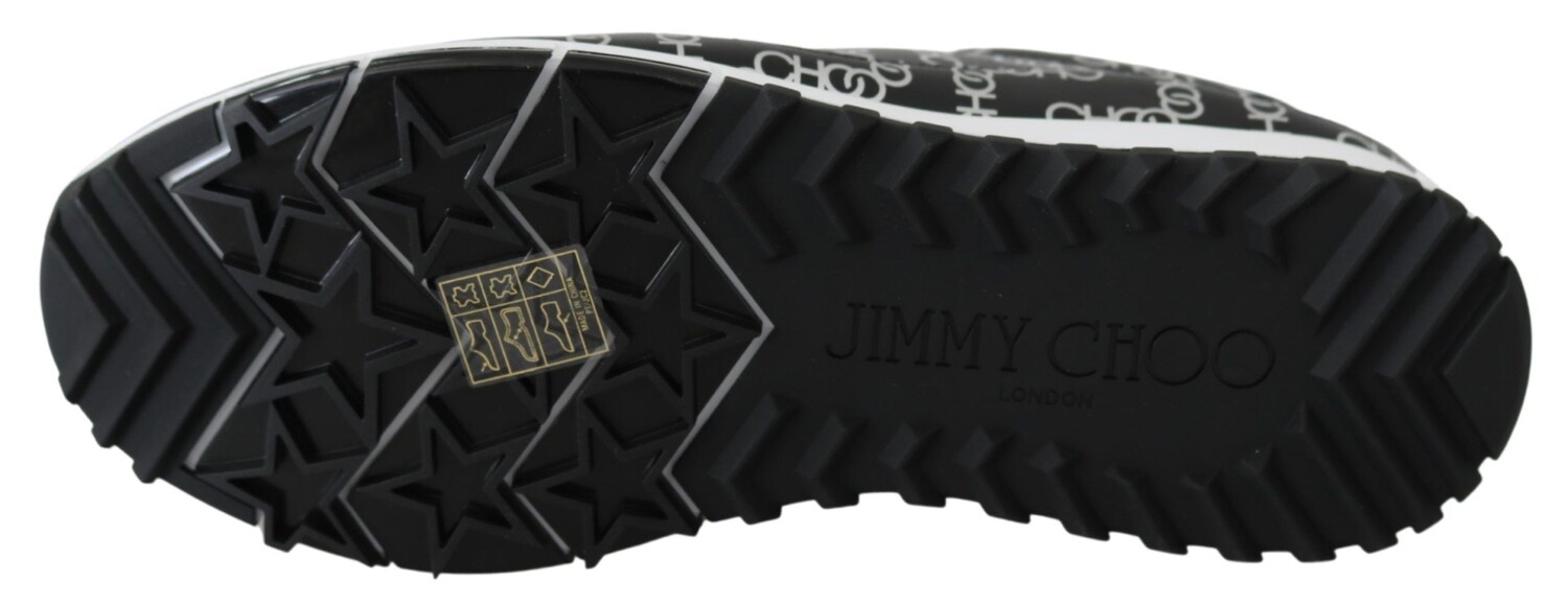 Женские кроссовки Jimmy Choo и кожа Monza, цвет Black | Silver