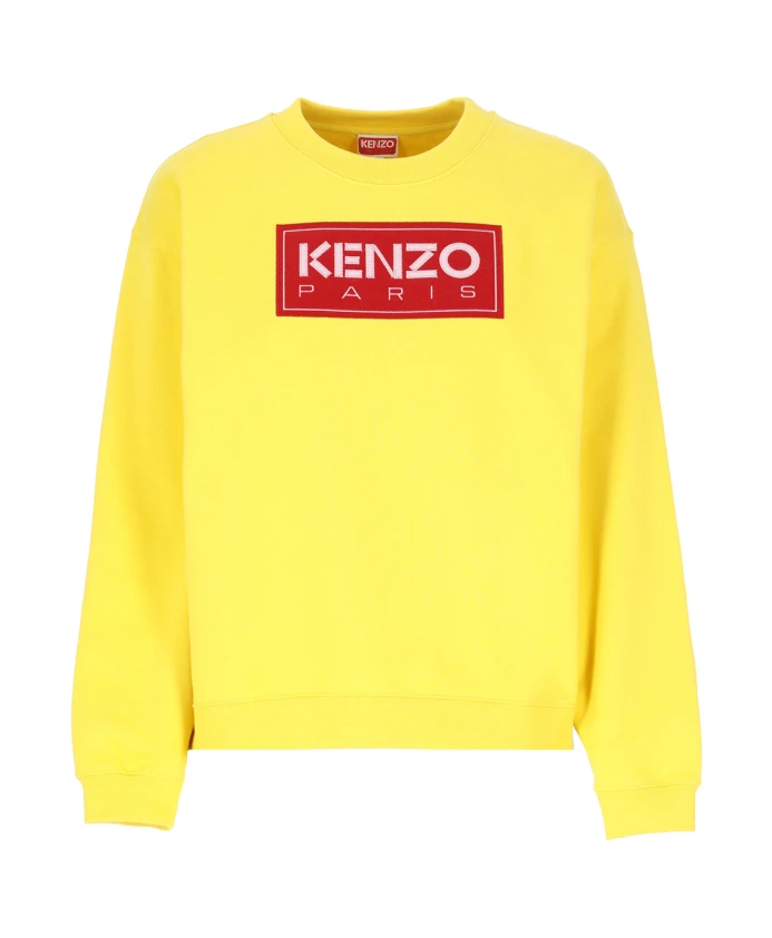 

Золотой свитер с нашивкой с логотипом Парижа. Kenzo, желтый