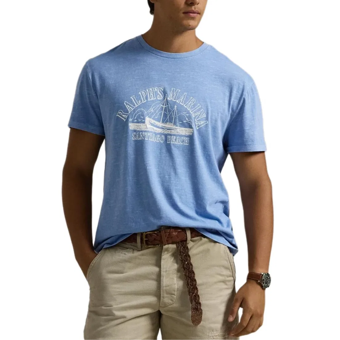 Футболка SS24 мужская Blue Polo Ralph Lauren — фото 3