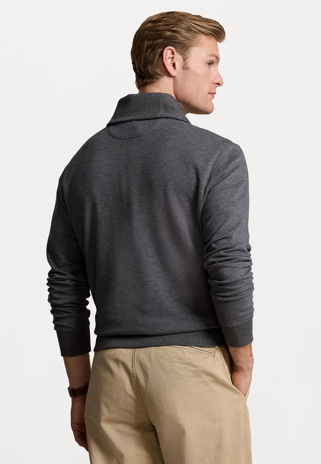 

Джемпер LUXURY JERSEY SHAWL-COLLAR PULLOVER Polo Ralph Lauren, темно-серый