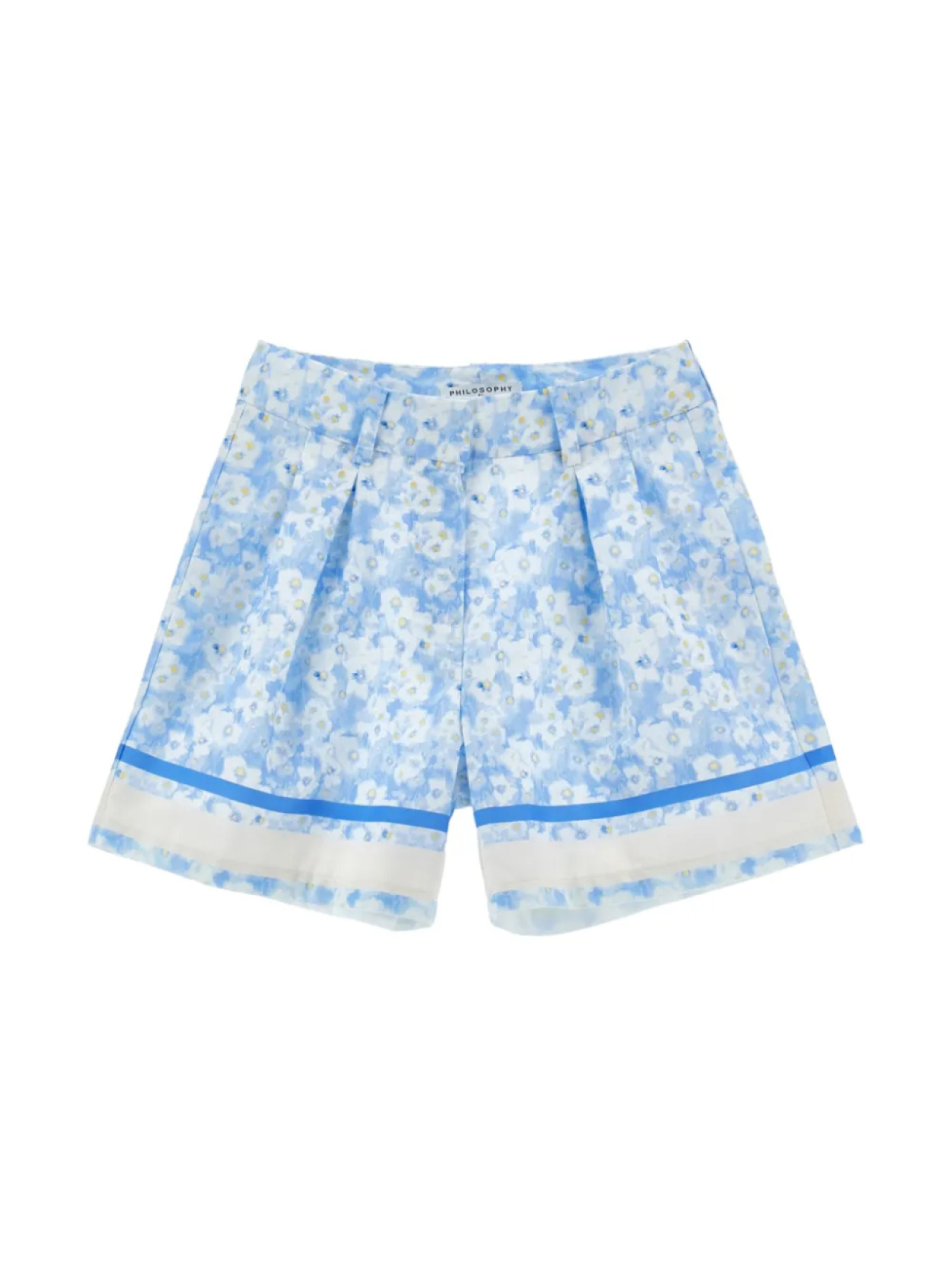 

Philosophy Di Lorenzo Serafini Kids шорты с цветочным принтом, синий