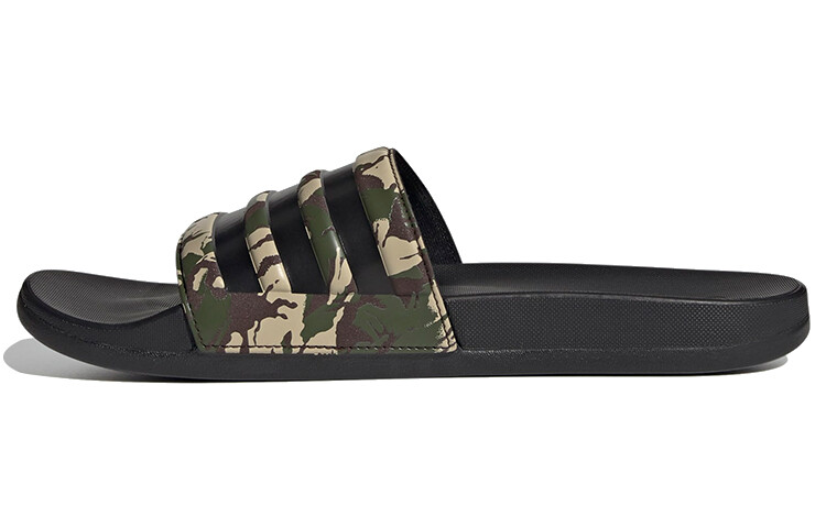 

Шлепанцы серии Adilette унисекс черного/зеленого цвета Adidas