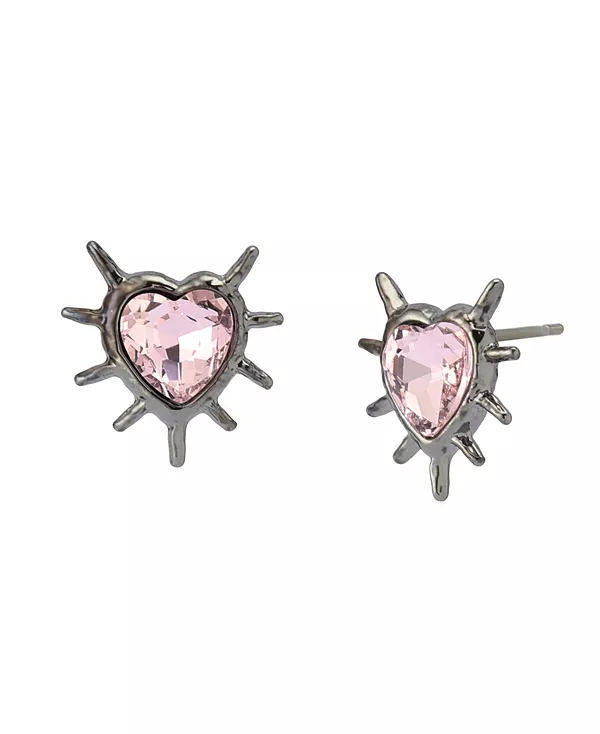 

Серьги-Гвоздики в форме сердечек из искусственного камня Betsey Johnson, pink