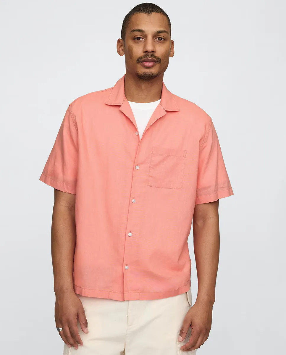 

Мужская льняная рубашка Gap, розовый