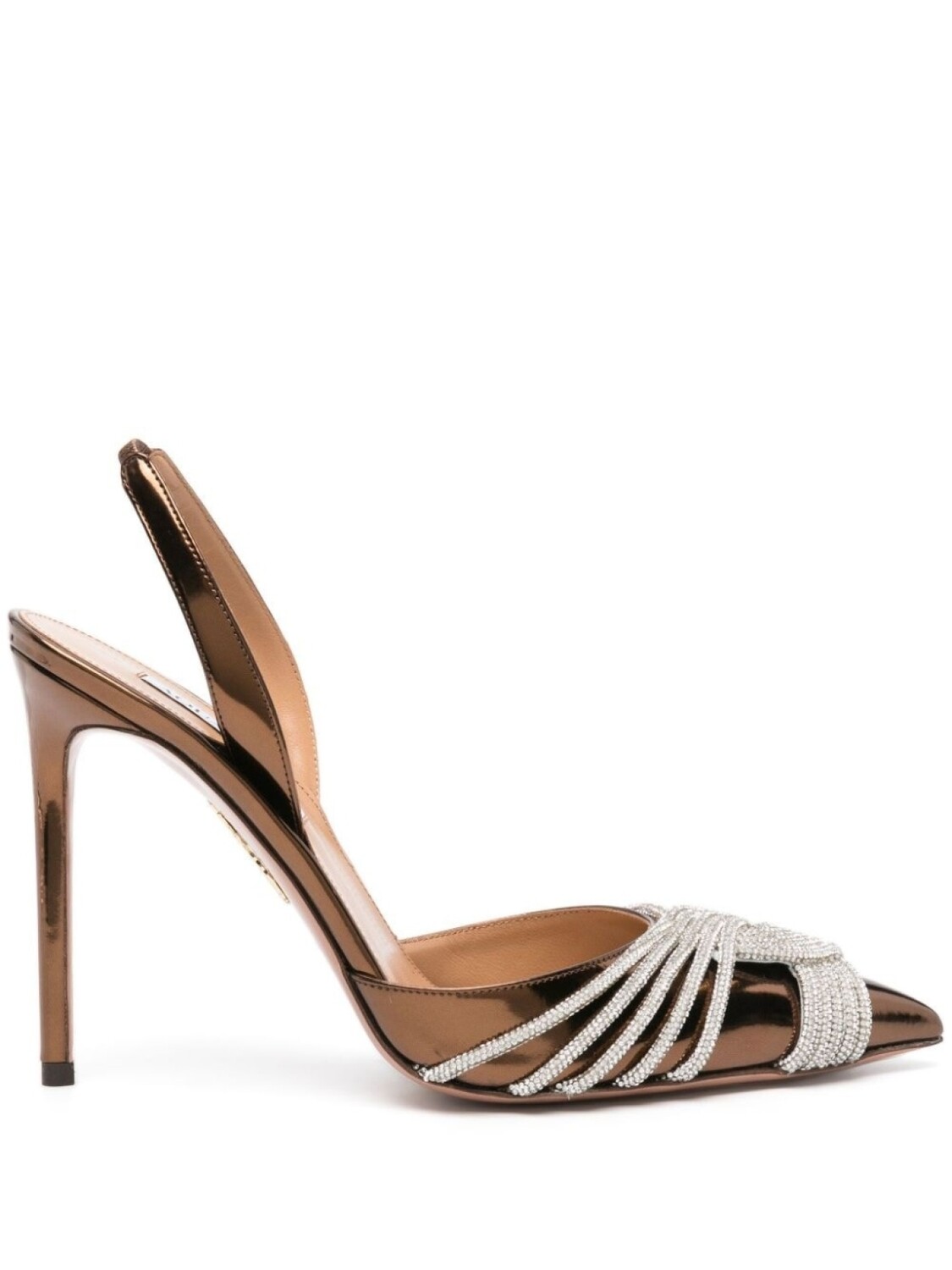 

Туфли Gatsby 120 с кристаллами Aquazzura, коричневый