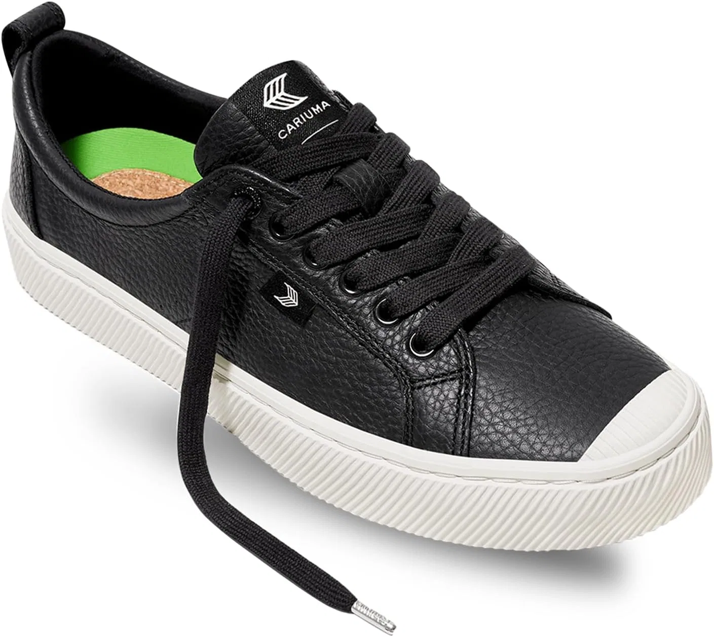 Кроссовки CARIUMA OCA Low Premium из высококачественной кожи, удобная обувь для мужчин, легкая и экологичная, универсальная повседневная обувь со 100% веганской стелькой, резиновая подошва, Black