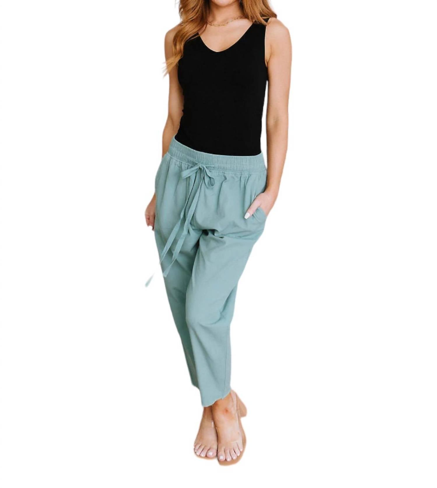 

Брюки Love Me Dearly с высокой талией цвета нефрита Cotton Bleu, цвет jade