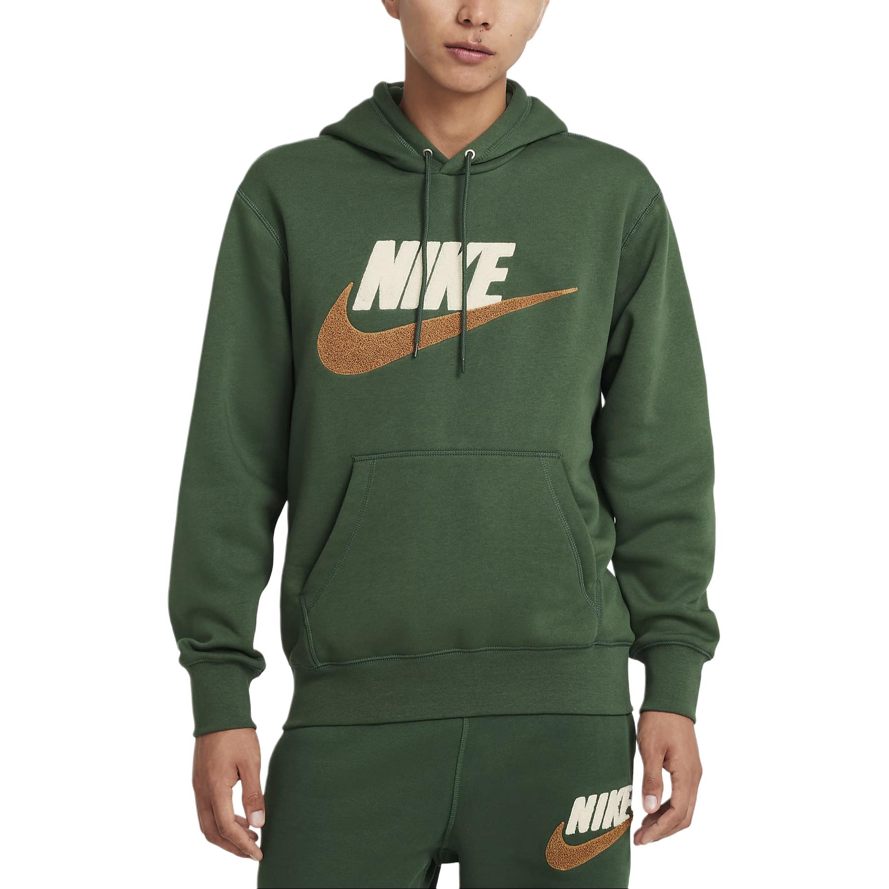 Толстовка Club Fleece Nike, зеленая — фото 2