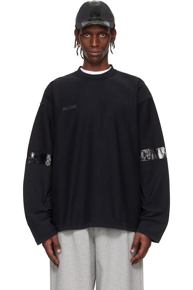 

Склеенная реконструированная футболка с длинными рукавами Vetements, черный