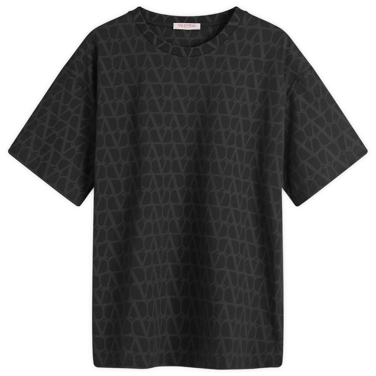 

Футболка Valentino V Logo Tonal T Shirt, черный