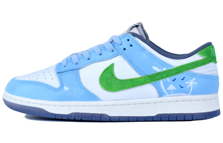 

Кроссовки Nike Dunk Skateboarding Shoes Men Low-top Blue/White/Green, зеленый