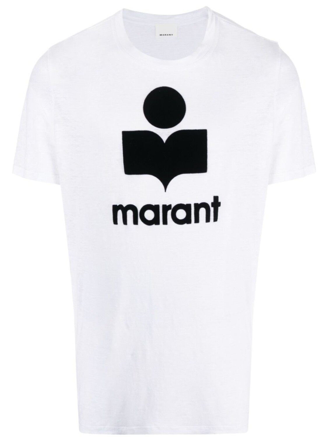 

Marant льняная футболка с логотипом, белый