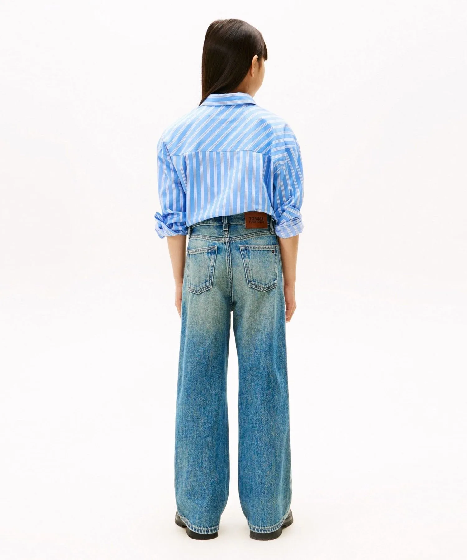 Джинсы GIRLS Mabel Flag Vintage TOMMY HILFIGER, Blue 1AA — фото 4