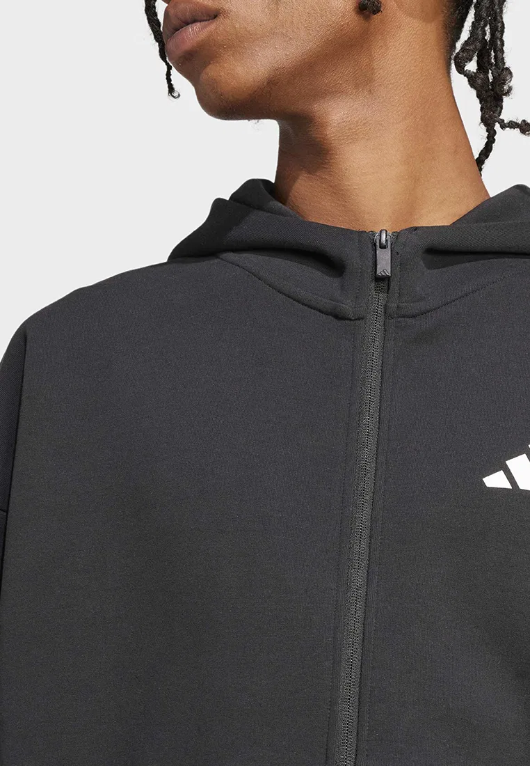 Толстовка на молнии, логотип, Future Icons Small Logo Full-Zip, Nike, черный Adidas — фото 3