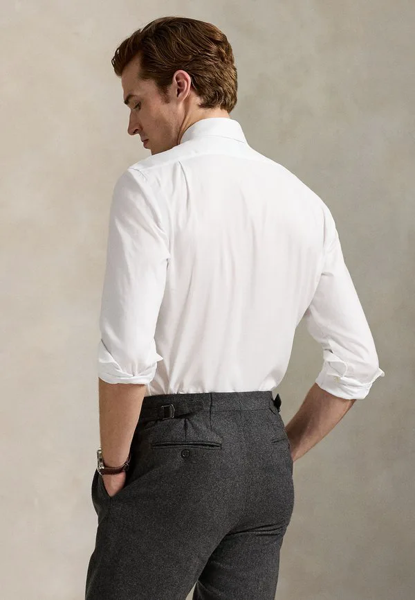 Приталенная рубашка из поплина, формальная рубашка Polo Ralph Lauren, White — фото 3