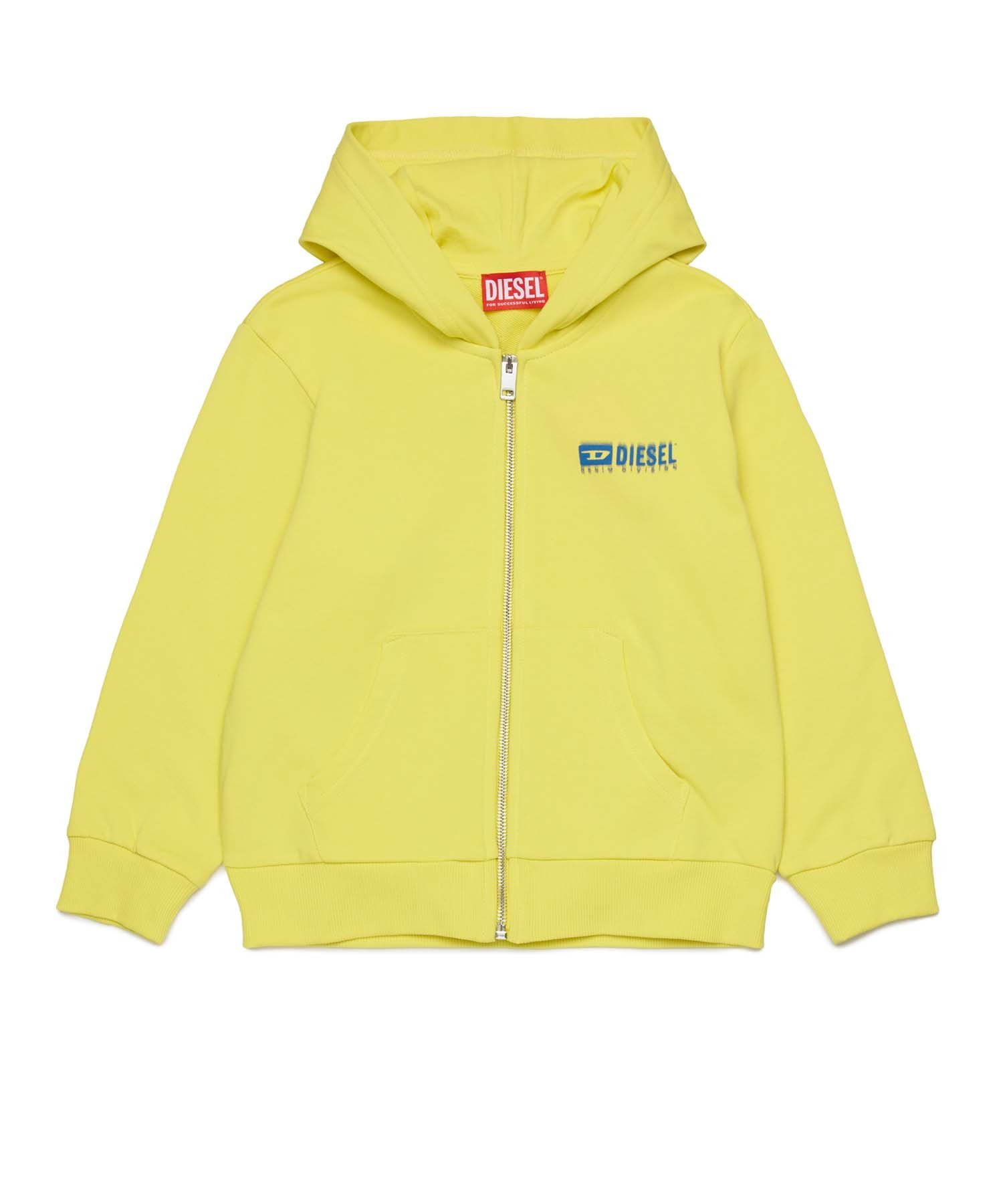 Детская и подростковая толстовка на молнии с логотипом бренда DIESEL, Yellow