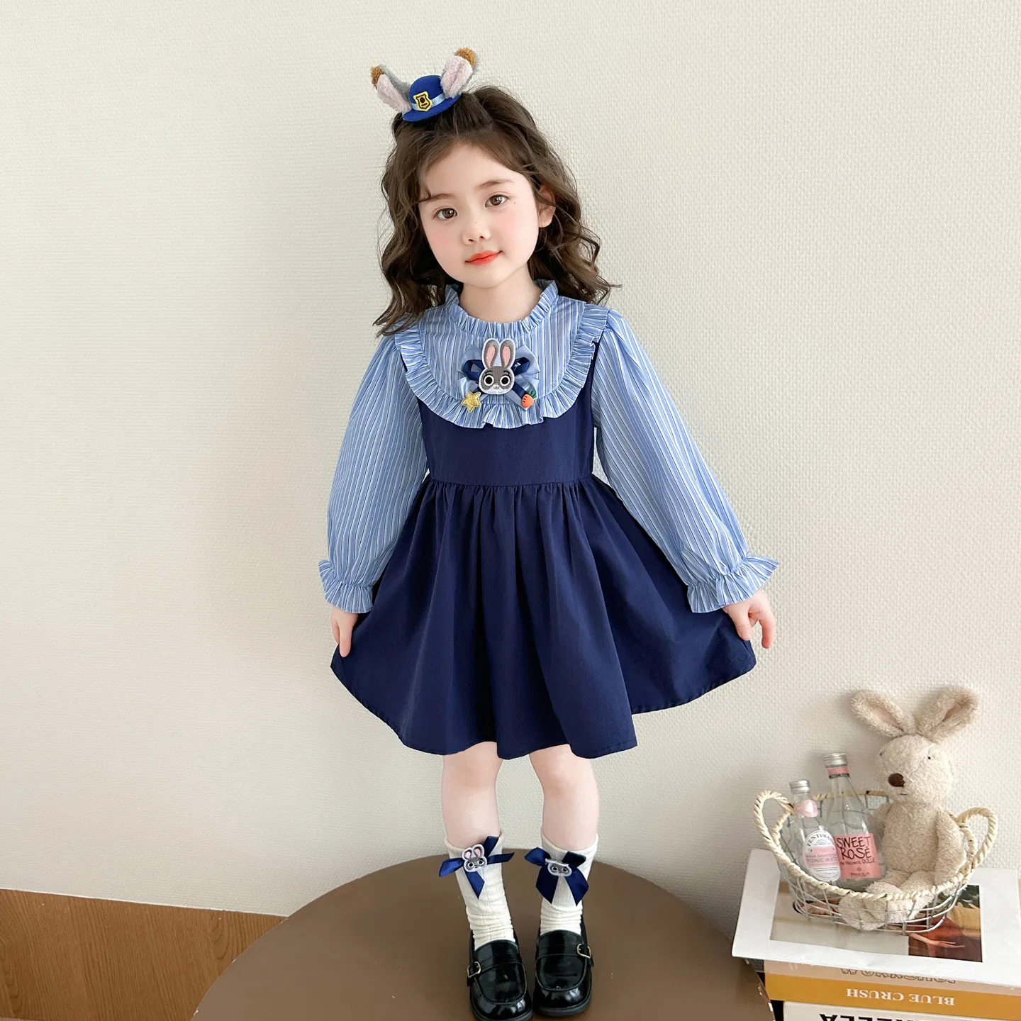 Платье детское Spring Fall Season Kids' Disney, Navy Blue Dress — фото 4