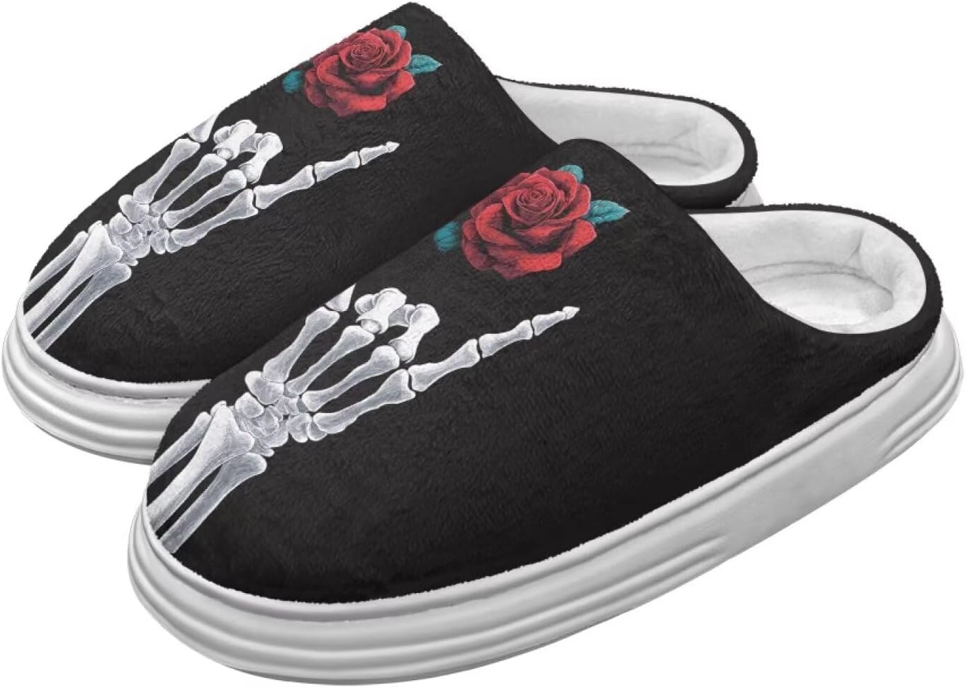 

Домашние тапочки Chririnla для женщин и мужчин с эффектом памяти, толстая EVA подошва, мягкие, без застежки, противоскользящие, уютные, для дома и улицы, Hand Bone Rose