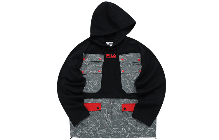 

FILA FUSION Белая толстовка Mountaineering X для мужчин, цвет черный как смоль
