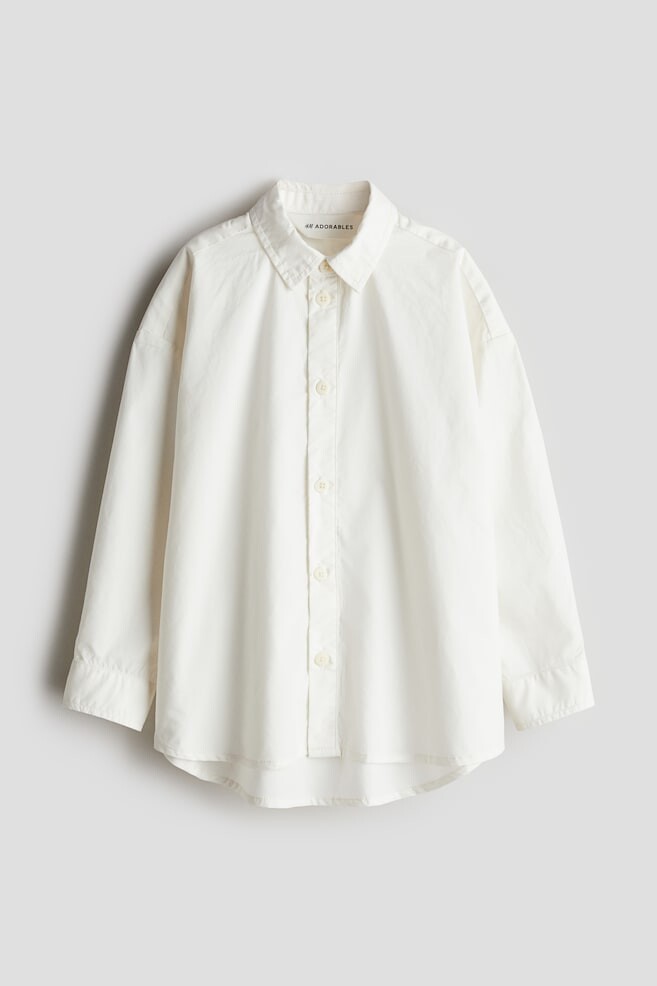 

Хлопковая рубашка H&M, белый