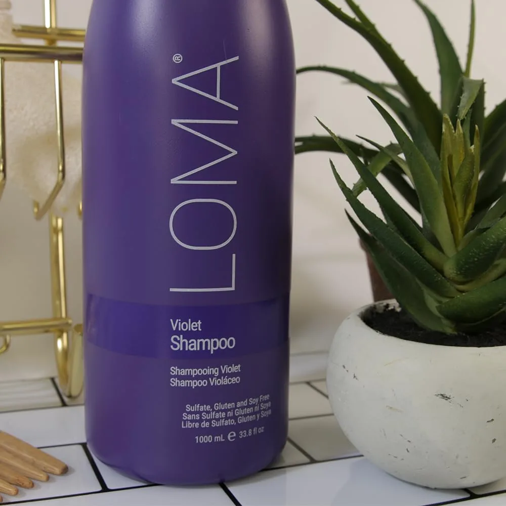 Шампунь Loma Hair Care Violet, аромат ванили и красного апельсина, 950 мл. — фото 4