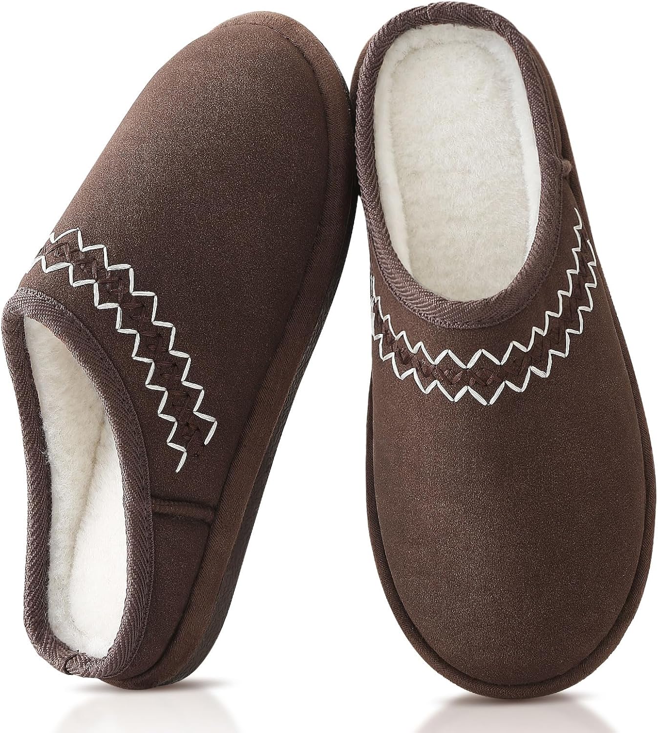 

Тапочки из пенной мемори-пены Parlovable для женщин и мужчин - замшевая обувь с пушистой подкладкой, теплые мюли для дома и улицы, короткие домашние ботинки на щиколотку, Coffee