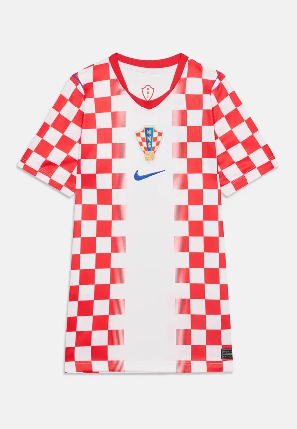 Футболка спортивная домашняя Nike Performance Croatia Stadium, белый/университетский красный/гипер роял — фото 3
