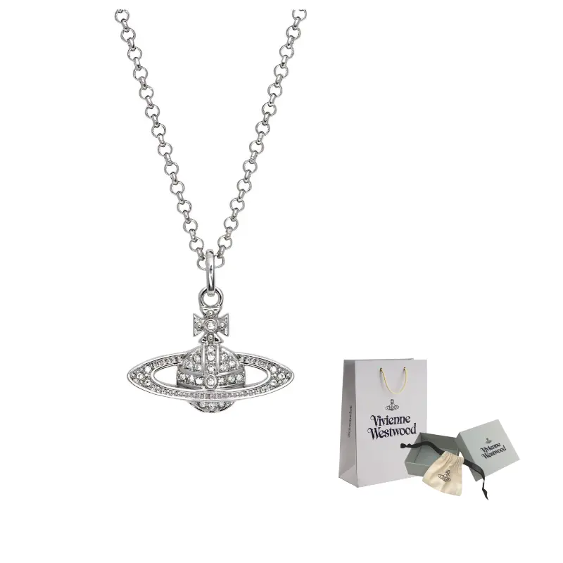 

Миниатюрное барельефное ожерелье-подвеска Vivienne Westwood, серебряный