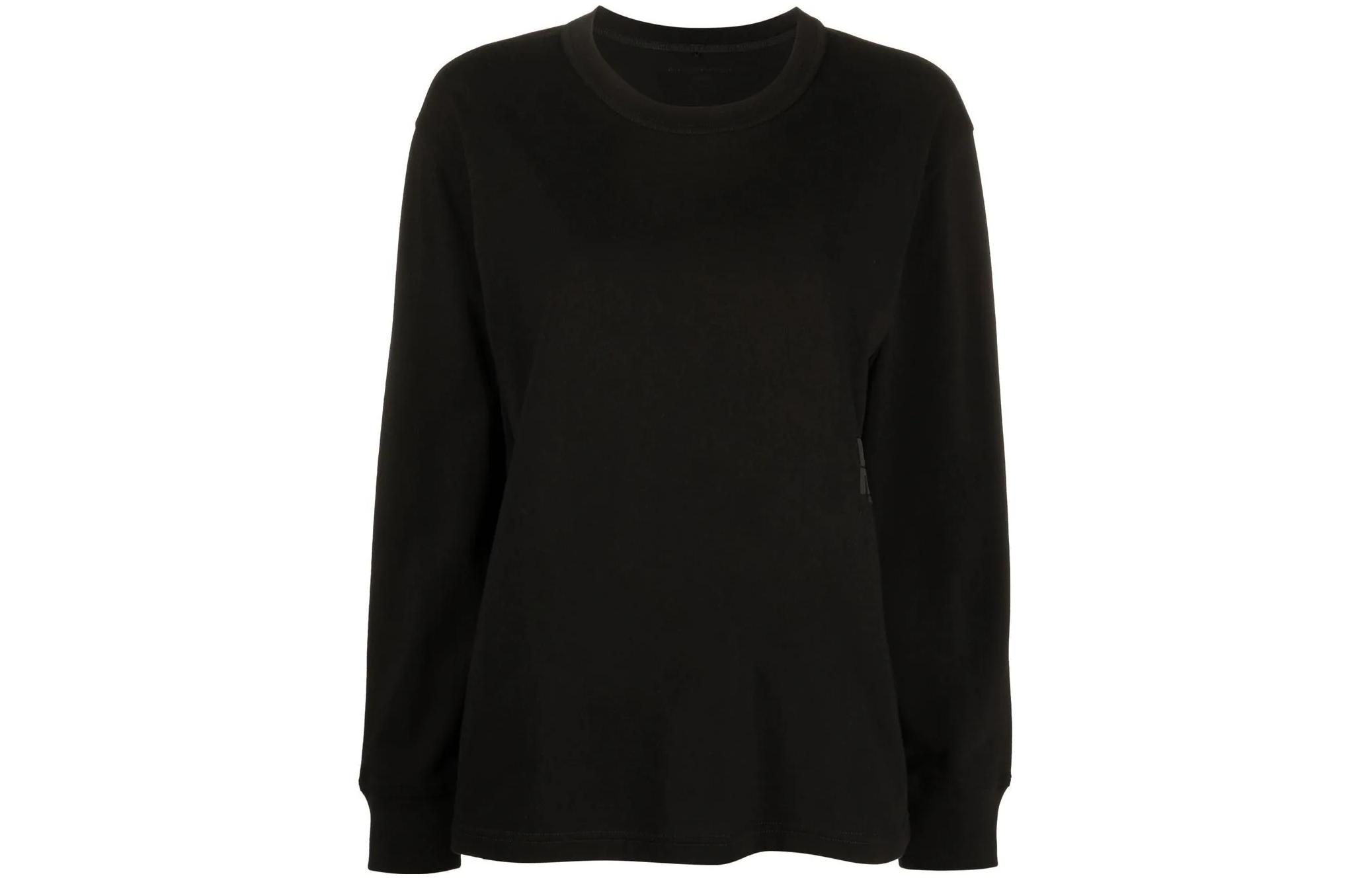 

T By Essential Puff Logo Джерси Длинный Рукав Футболка Черный Alexander Wang
