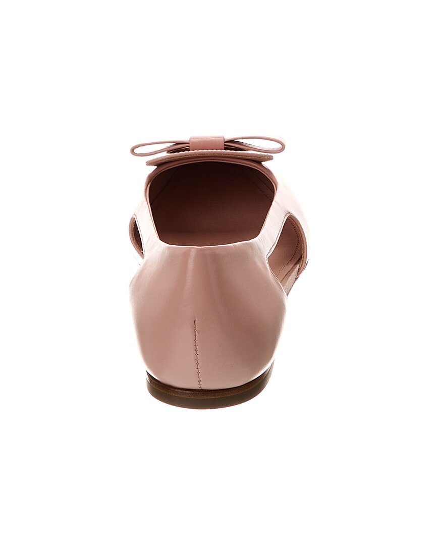 Туфли Ferragamo Terea из кожи на плоской подошве Salvatore Ferragamo, розовый — фото 3