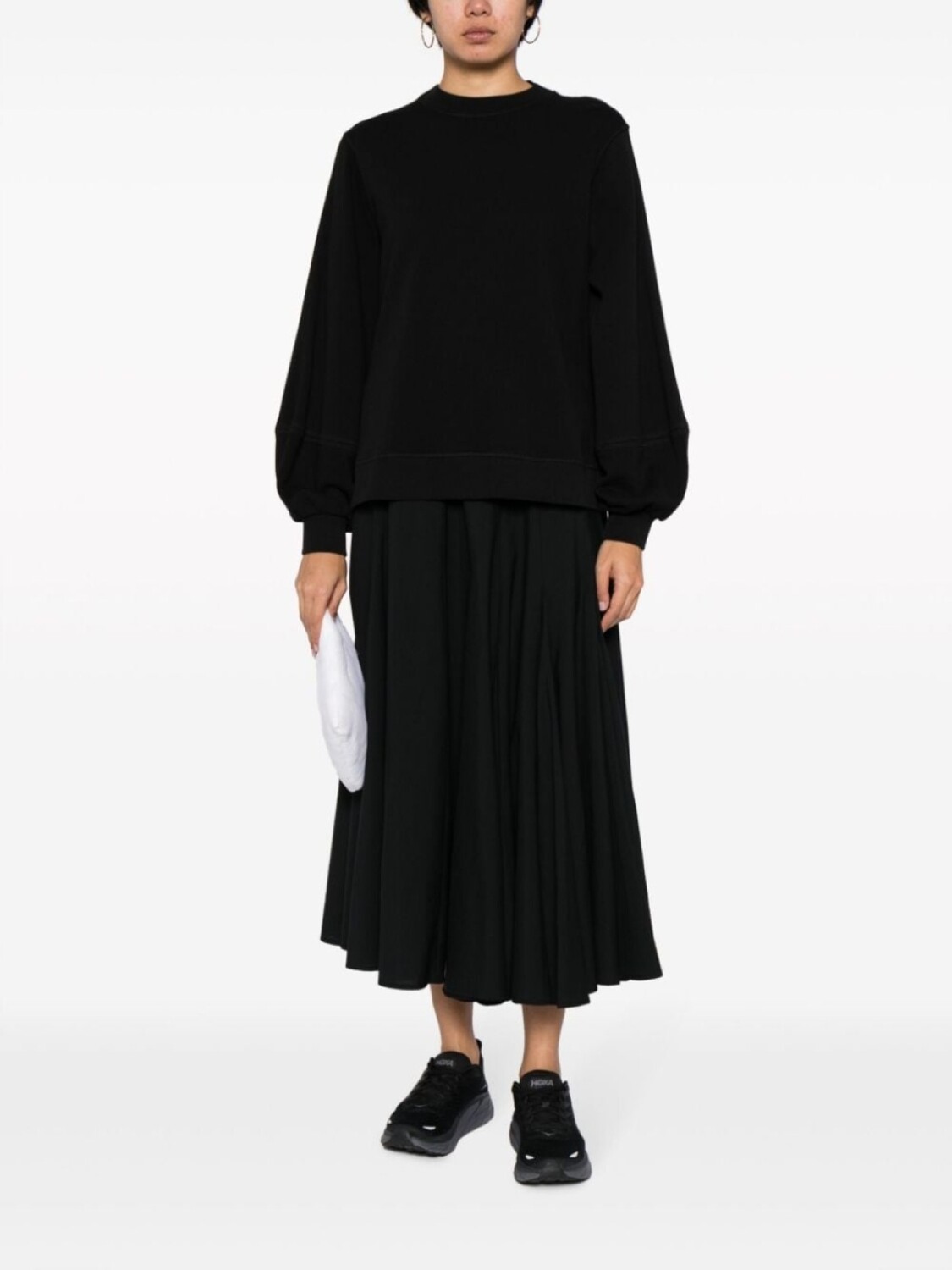 Yohji Yamamoto шерстяная юбка миди с завышенной талией, черный — фото 2