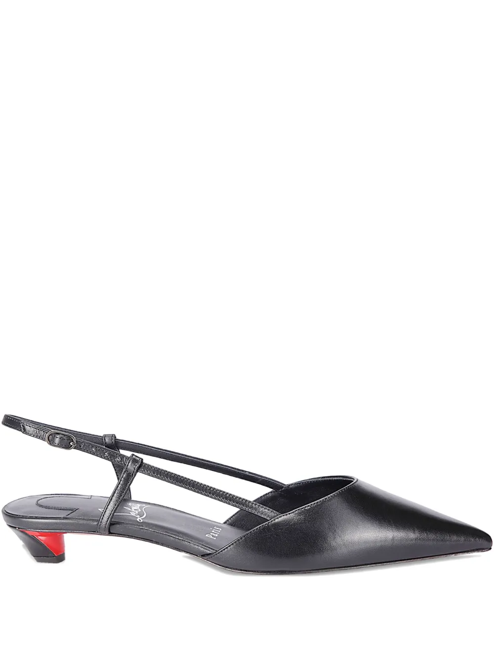 Туфли Miss Z из кожи с острым носком 25 мм Christian Louboutin, черный
