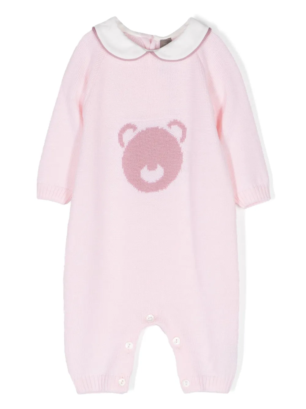 

Ромпер из вирджинской шерсти с узором Little Bear, розовый