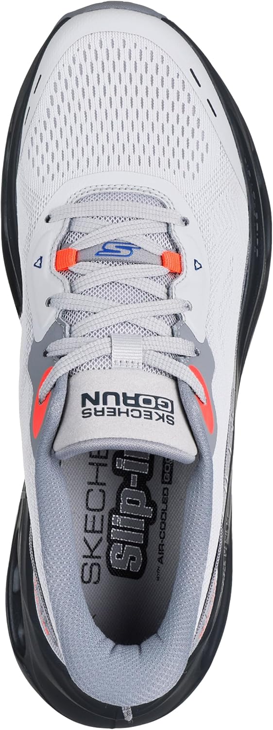 Мужские кроссовки Skechers Max Cushioning Glide Step с амортизацией, надевание без помощи рук, черный/серый — фото 2