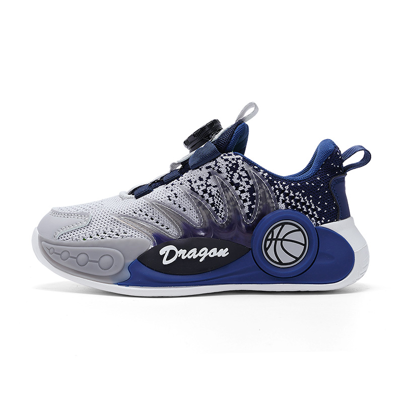 

Противоскользящие, износостойкие, дышащие детские баскетбольные кроссовки SHIBU, синий