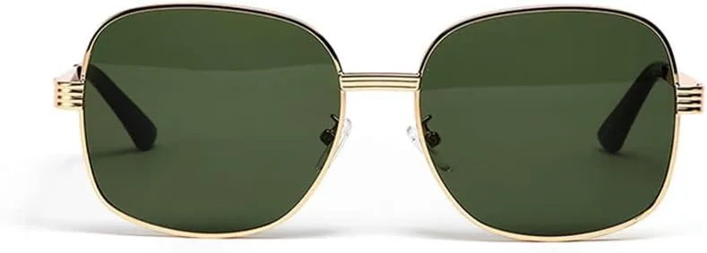 

Ретро-солнцезащитные очки 2027 года для женщин и мужчин, металлические, винтажные, с защитой от УФ-излучения UV400, для активного отдыха MTZJH, Gold Black