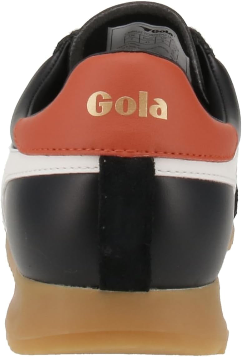 Унисекс кроссовки Gola Torpedo из кожи, белый/черный/оранжевый — фото 4