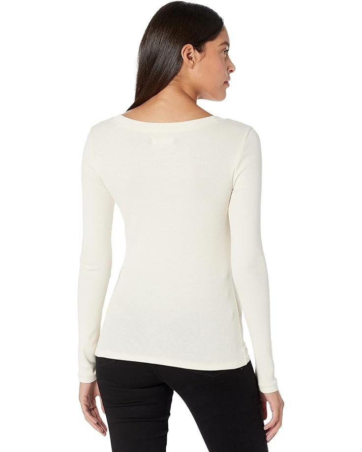 

Футболка Madewell Drapey-Rib Henley Tee, цвет Antique Cream