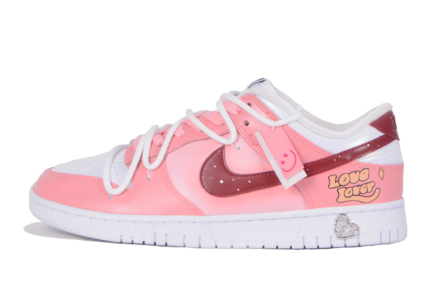 

Кроссовки Nike Dunk Skateboarding Shoes Women's Low-top Pink/white/pearlescent, розовый