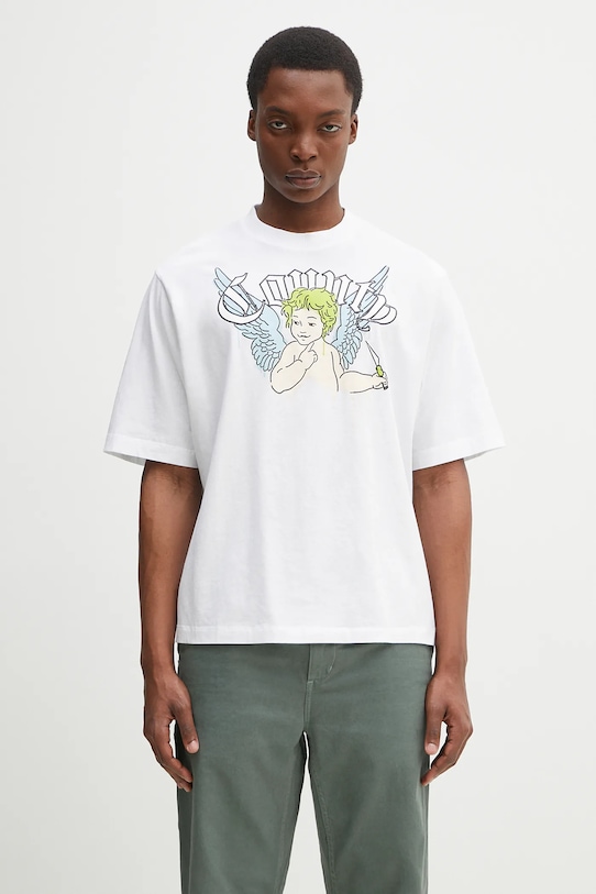 

Хлопковая футболка County Angel Boxy T-Shirt белая разноцветная Marcelo Burlon, белый