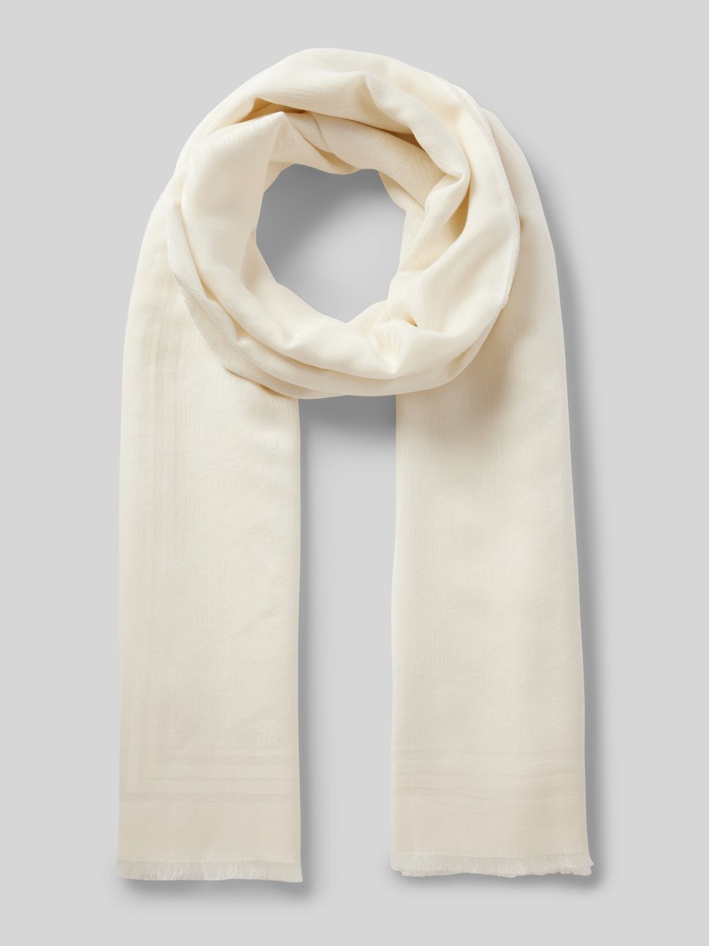 

Шарф из смеси модала и хлопка модель «Анита» HUGO, кремовый