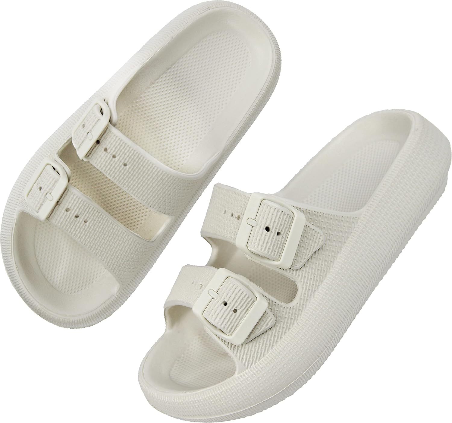 

Сандалии BenSorts с подушкой для женщин и мужчин, толстая подошва, регулируемые пряжки, EVA, бежевый