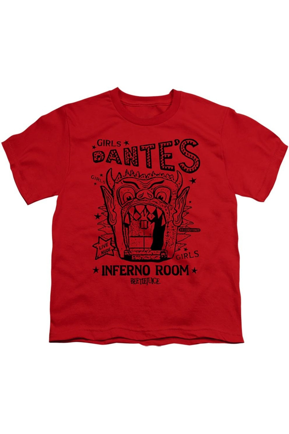 

Футболка с коротким рукавом для подростков "Beetlejuice: Комната Данте" Gildan, красный