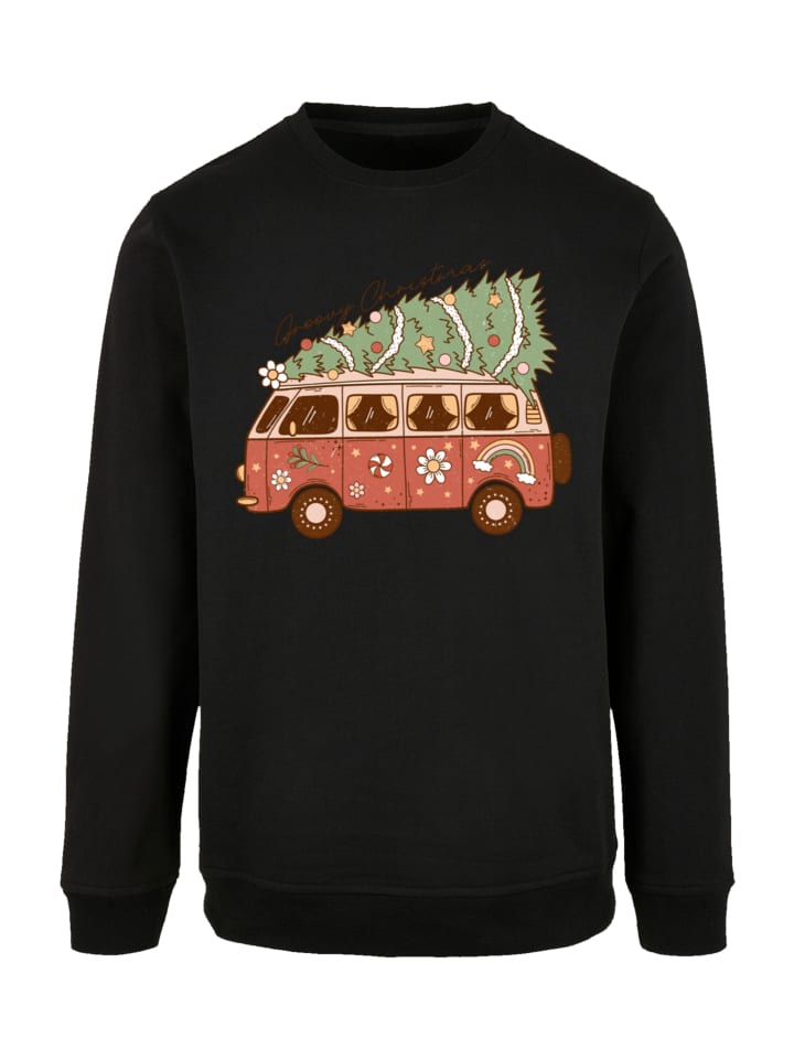 

Толстовка Groovy Christmas Camper Van черного цвета F4NT4STIC