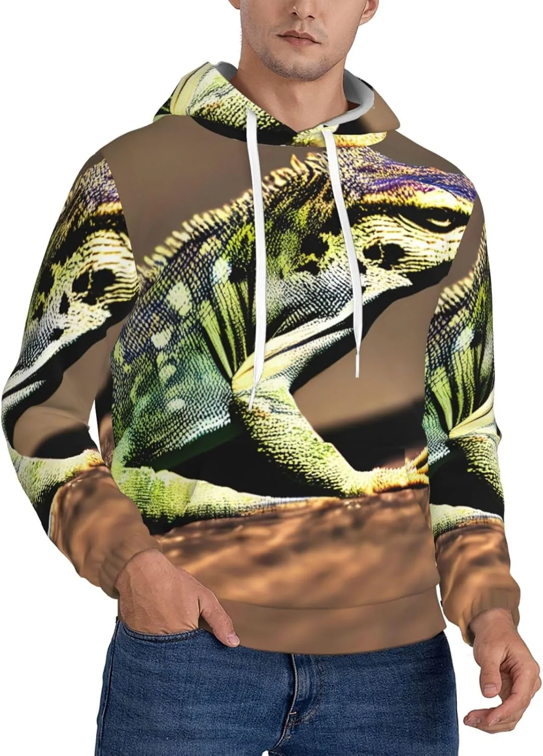 

Мужская флисовая толстовка с капюшоном X-Large, черная, с карманом и принтом SamLng