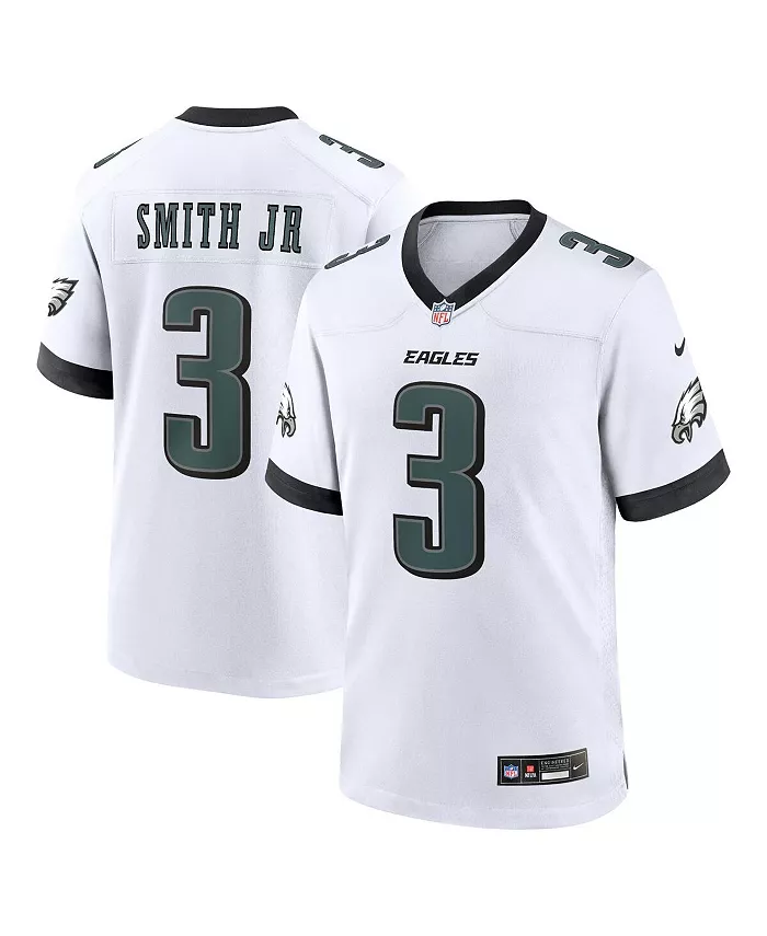 

Мужская игровая футболка Nolan Smith Philadelphia Eagles Nike, белый