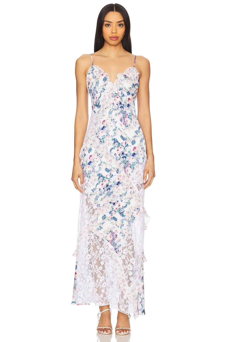 

Длинное платье Josalyn от For Love & Lemons, blue