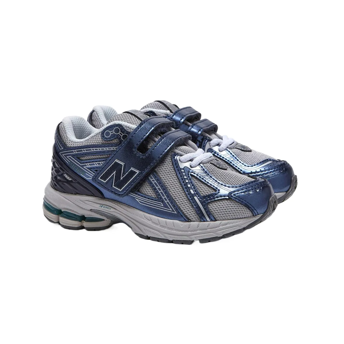 1906 Polyester Rebound Low top Kids Lifestyle Shoes Wide для девочек и мальчиков 3-7 лет New Balance, (50) синий — фото 4